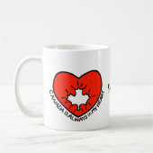 Unieke Canadese Gift Custom Naam Canada Hart Koffiemok (Links)