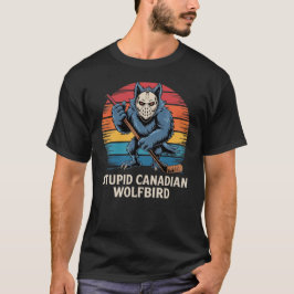 Unieke Canadese humor kunst met vintage uitstralin T-shirt