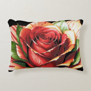Unieke Candy Cane Roos Design Flower Accent Kussen