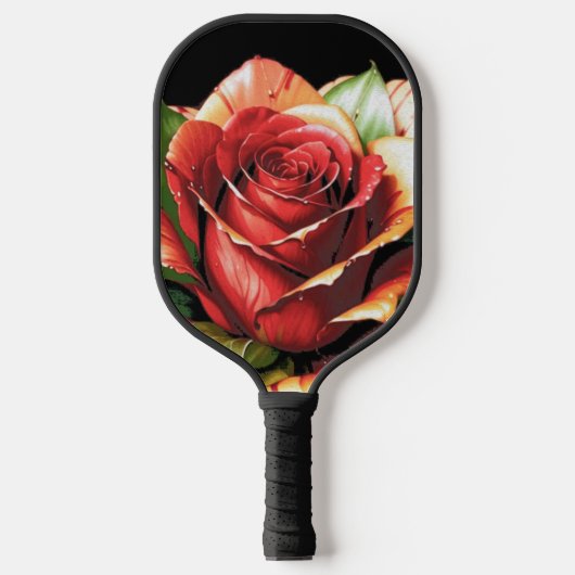 Unieke Candy Cane Roos Design Flower Pickleball Paddle (Voorkant)