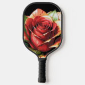 Unieke Candy Cane Roos Design Flower Pickleball Paddle (Achterkant)