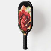 Unieke Candy Cane Roos Design Flower Pickleball Paddle (Links)
