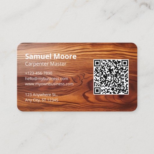 Unieke Carpenter Sample Visitekaartje (Voorkant)