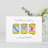 Unieke Cartoon Baby voor Foodies Aankondiging (Staand voorkant)