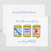 Unieke Cartoon Baby voor Foodies Aankondiging (Voorkant / Achterkant)