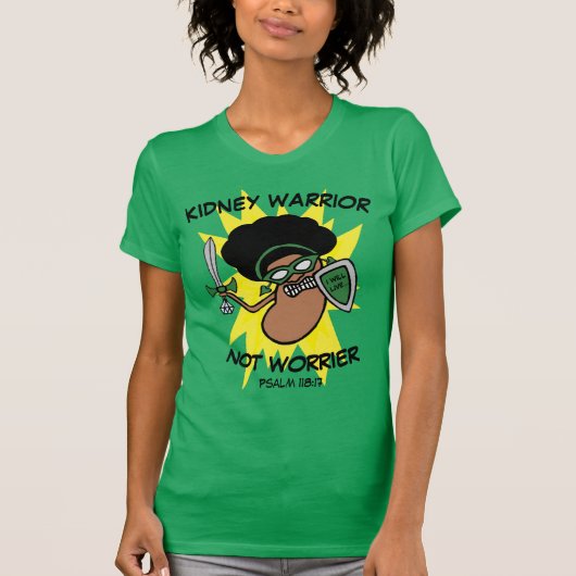 Unieke Cartoon Kidney Warrior Superheld T-Shirt (Voorkant)