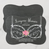 Unieke Chalkboard Lingerie Shower Kaart (Voorkant / Achterkant)