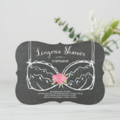 Unieke Chalkboard Lingerie Shower Kaart (Staand voorkant)