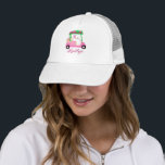 Unieke Charmante Roze Golf Cart Clubs Monogram TR Trucker Pet<br><div class="desc">Een charmante unieke golfkar - roze en groen - smaakvol gedaan - klaar om de baan te runnen - pet - Dit is een geweldig cadeau voor alle golfliefhebbers - leuk / aantrekkelijk / uniek. Personaliseer het met uw initialen / monogram. Als u ontwerpvragen of een speciaal verzoek heeft, stuur...</div>