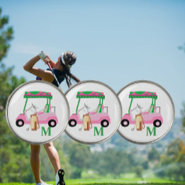 Unieke Charming Golf Cart met Clubs Monogram