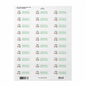 Unieke Charming Golf Cart met Clubs Monogram Etiket (Full Sheet)