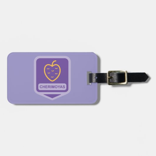 Unieke Cherimoya Fruit Graphic Aanpasbaar Bagagelabel (Voorkant horizontaal)