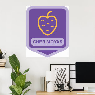 Unieke Cherimoya Fruit Graphic Aanpasbaar Poster