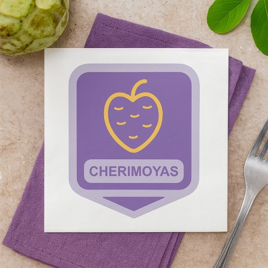 Unieke Cherimoya Fruit Graphic Aanpasbaar Servet