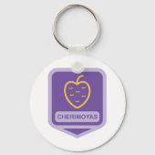 Unieke Cherimoya Fruit Graphic Aanpasbaar Sleutelhanger (Voorkant)