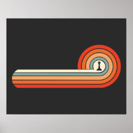 Unieke Chess Piece King Sunset Poster