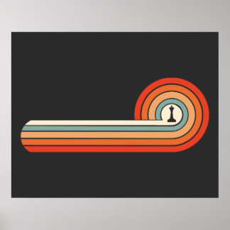Unieke Chess Piece King Sunset Poster