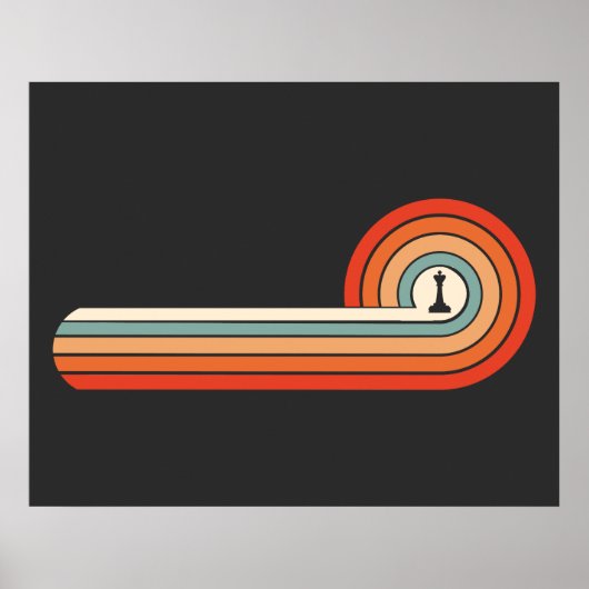 Unieke Chess Piece King Sunset Poster (Voorkant)