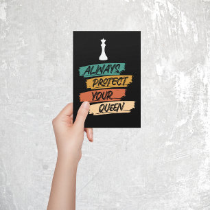 Unieke Chess Queen Sunset Briefkaart