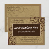 Unieke Chocolate Swirl Zakelijke Ansichtkaart Sjab Briefkaart (Voorkant / Achterkant)