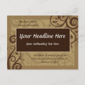 Unieke Chocolate Swirl Zakelijke Ansichtkaart Sjab Briefkaart (Voorkant)