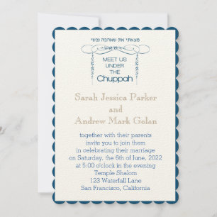 Unieke Chuppah-uitnodiging Kaart