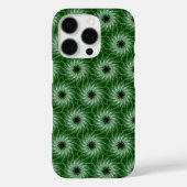 Unieke Circulaire Groene Bloem Patroon iPhone Case (Achterkant)