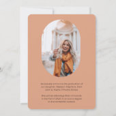 Unieke Classy Retro Curved Photo 2023-Afstuderen Aankondiging (Achterkant)