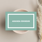 Unieke Clean Light Groen & Wit Casual Visitekaartje