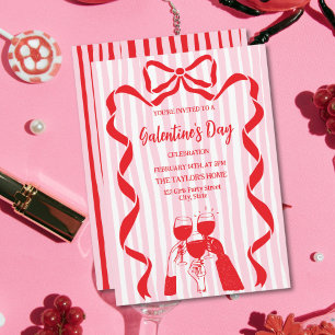Unieke Cocktail Galentine's Day Feest Brunch Kaart