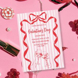 Unieke Cocktail Galentine's Day Feest Brunch Kaart