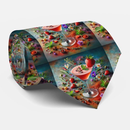 Unieke cocktail verfijnde stropdas (Opgerold)