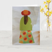 Unieke Collage Aarde Mama Maggie Blank Kaart (Gele Bloem)