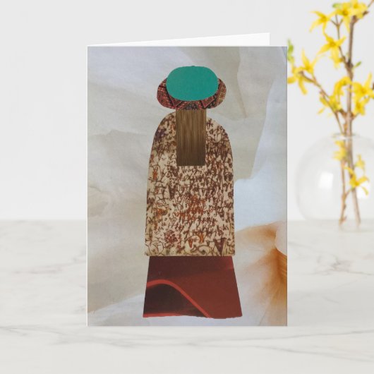 Unieke Collage Earth Mama Taylor Blank Kaart (Gele Bloem)