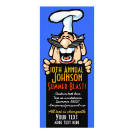 Unieke Company picknick reünie BBQ party promotie Reclamekaart