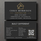 Unieke constructie Moderne Zwart Goud QR Code Visitekaartje