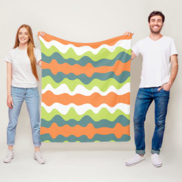 Unieke contrastkleuren abstracte herfstkleuren sch fleece deken