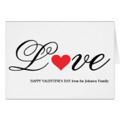 Unieke Cool Family Message Valentijnsdag Kaart (Voorkant Horizontaal)