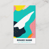 Unieke coole artistieke kleurrijke Abstracte verf Visitekaartje (Voorkant)