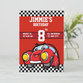 Unieke coole verjaardag uitnodiging (Staand voorkant)