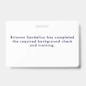 Unieke Coolnevelruimte vrijwilliger foto ID Badge (Achterkant)