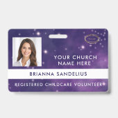 Unieke Coolnevelruimte vrijwilliger foto ID Badge (Voorzijde)