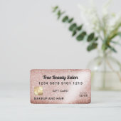 Unieke Copper Glitter Credit Kaart Cadeaubon Visitekaartje (Staand voorkant)