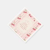 Unieke Coquette Cherry op Top Baby shower Servet (Hoek)