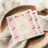 Unieke Coquette Cherry op Top Baby shower Servet