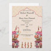 Unieke Cottagecore bruiloft uitnodigingen (Voorkant / Achterkant)