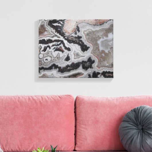 Unieke Crazy Lace Agate Wrapped Canvas Print (Insitu (Woonkamer))