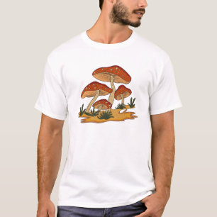Unieke Creatie Mushroom Design T-shirt