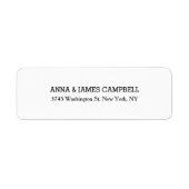 Unieke creatieve schone witte stijlvolle familiena etiket (Voorkant)