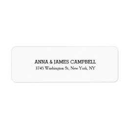 Unieke creatieve schone witte stijlvolle familiena etiket